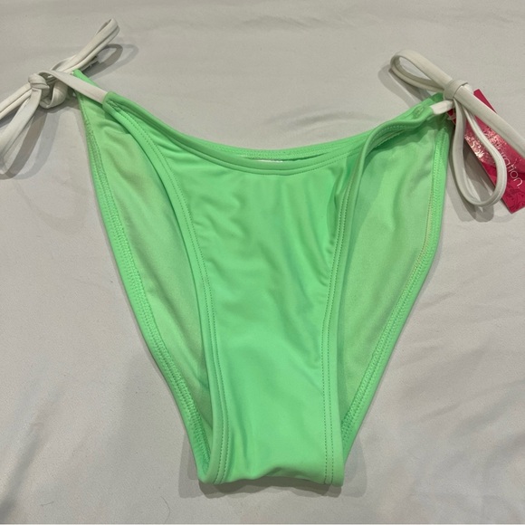 Xhilaration Other - String Bikini High Leg Swimsuit Bathing Suit Bottom Neon Green Small 0-2 NWT